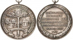 Schützenmedaillen - Deutschland
Bonn Silbermedaille 1927 (unsigniert) Eröffnungsschießen anlässlich der Wiederaufrichtung des Schützenhofes. Baum mit...