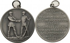 Schützenmedaillen - Deutschland
Stuttgart Silbermedaille 1925 (Mayer & Wilhelm) Das 30. Württembergische Landesschießen anläßlich des 75-jährigen Jub...