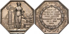 Versicherungen Ausland
Frankreich Achteckige Silbermedaille 1828 (Barre) Gründung der Versicherungsgesellschaft "Mutelle contre l'Incendie de la Sein...