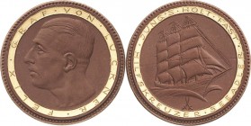 Porzellanmedaillen - Medaillen der Meißner Porzellanmanufaktur
Berlin Braune Porzellanmedaille o.J. (1923). Auf den Kommandanten des Segelhilfskreuze...