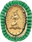 Porzellanmedaillen - Porzellanmedaillen anderer Manufakturen
Rosenthal Grüne Porzellanmedaillen 1925. Leipziger Herbstmesse. 2 x Avers Gold, davon 1 ...
