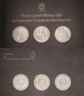 Thematische Sätze
1983 Martin Luther-Ehrung der DDR 5 Mark 1982 Wartburg, 1983 Eisleben und Schloßkirche Wittenberg. In originaler Hartplastik Stempe...
