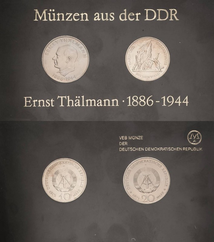 Thematische Sätze
1986 Ernst Thälmann 20 Mark 1971 85. Geburtstag von Ernst Thä...