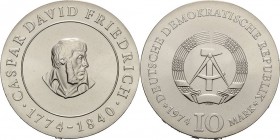 Gedenkmünzen
 10 Mark 1974. Friedrich Jaeger 1553 Stempelglanz