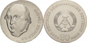 Gedenkmünzen
 20 Mark 1978. Herder Jaeger 1570 Kl. Kratzer, vorzüglich-Stempelglanz