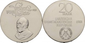 Gedenkmünzen
 20 Mark 1981. Stein Jaeger 1579 Fast Stempelglanz
