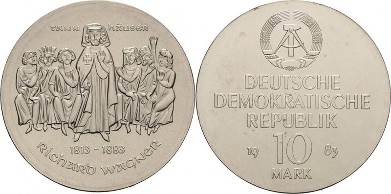 Gedenkmünzen
 10 Mark 1983. Wagner Jaeger 1589 Berieben, vorzüglich+