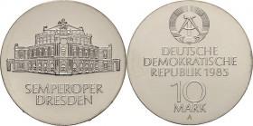 Gedenkmünzen
 10 Mark 1985. Semperoper Jaeger 1600 Stempelglanz/fast Stempelglanz