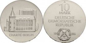 Gedenkmünzen
 10 Mark 1986. Charité Jaeger 1612 Fast Stempelglanz