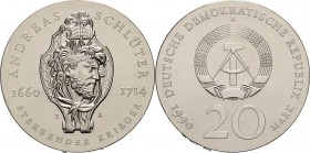 Gedenkmünzen
 20 Mark 1990. Schlüter Jaeger 1634 Min. Randfehler, fast Stempelglanz