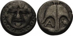 Thrakien Apollonia Pontika
 Drachme 4. Jahrhundert v. Chr. Gorgoneion umringt von Schlangen / Anker, darunter Buchstabe A und Flusskrebs BMC - SNG Co...
