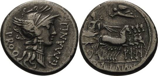Römische Republik
L. Cornelius Sulla, L. Manlius Torquatus 82 v. Chr Denar Roma...