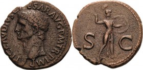 Kaiserzeit
Claudius As 42/54, Rom Kopf nach links, TI CLAVDIVS CAESAR AVG PM TRP IMP PP / Minerva mit Speer und Schild geht nach rechts, SC RIC 116 C...