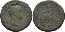 Kaiserzeit
Vespasian 69-79 Dupondius 71/72, Rom Kopf mit Strahlenkrone nach rechts, IMP CAES VESPASIAN AVG COS III / Ceres sitzt mit Patera und Füllh...