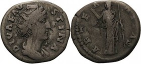 Kaiserzeit
Faustina maior, Gemahlin des Antoninus Pius + 141 Denar nach 146, Rom Kopf nach rechts, DIVA FAVSTINA / Äternitas steht nach rechts, AETER...