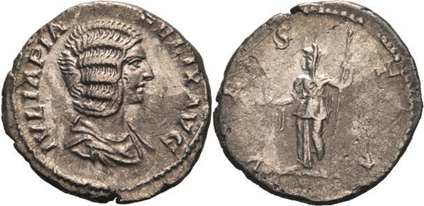 Kaiserzeit
Julia Domna, 2. Gemahlin des Septimus Severus 193-217 Denar 211/217,...