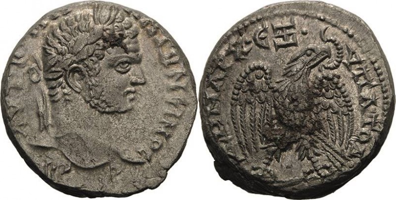 Kaiserzeit
Caracalla 198-217 Tetradrachme 215/217, Seleucia und Pieria Kopf mit...