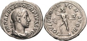 Kaiserzeit
Severus Alexander 222-235 Denar 231-235, Rom Belorbeertes Brustbild nach rechts, IMP ALEXANDER PIVS AVG / Jupiter geht nach links, hält Bl...