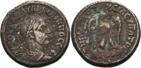 Kaiserzeit
Philippus I. (Arabs) 244-249 Tetradrachme 244/249, Antiochia Brustbild mit Lorbeerkranz nach rechts / Adler von vorn BMC 511 var 11.78 g. ...