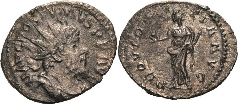 Kaiserzeit
Postumus 260-268 Antoninian 260/268, Lugdunum Brustbild mit Strahlen...