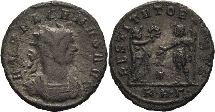 Kaiserzeit
Aurelianus 270-275 Antoninian 270/275, Serdica Brustbild mit Strahle...