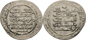 Abbasiden
Al-Muttaqi 940-944 Dirham 943 (=AH 331), Madinat as-Salam Mit Nennung des Hamdaniden Herrscher Nasir al-dawla Mitchiner 589 Album 261 Wilke...
