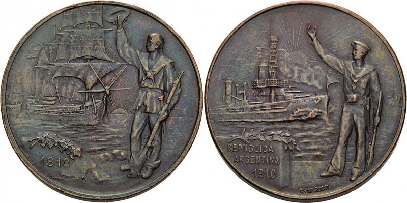 Argentinien
 Bronzemedaille 1910 (C. Rossi) 100-Jahrfeier der Unabhängigkeit. S...