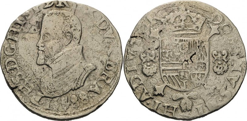 Belgien-Brabant
Philipp II. von Spanien 1555-1598 Ecu 1588, Hand-Antwerpen Delm...