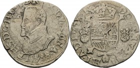 Belgien-Brabant
Philipp II. von Spanien 1555-1598 Ecu 1588, Hand-Antwerpen Delmonte 18 Gelder/Hoc 210-1 h Davenport 8637 Leicht bearbeitet, schön-seh...