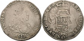 Belgien-Brabant
Philipp IV. von Spanien 1621-1665 1/2 Dukaton 1639, Antwerpen Delmonte 288 Gelder/Hoc 328-1b Sehr schön