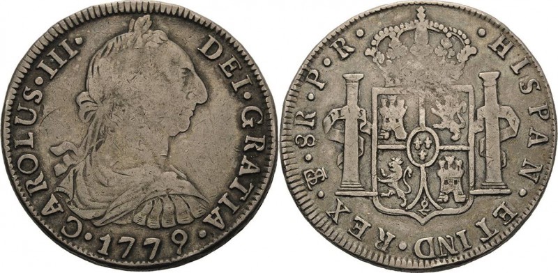 Bolivien
Karl III. 1759-1788 8 Reales 1779, PTS/PR-Potosi KM 55 Cayon 11280 Dav...