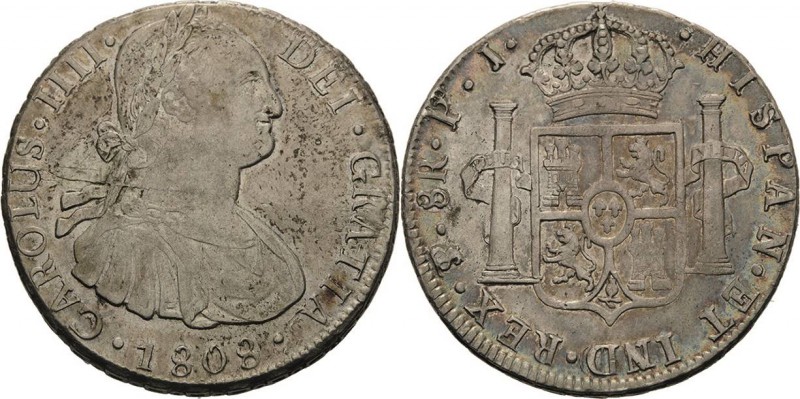 Bolivien
Karl IV. 1788-1808 8 Reales 1808, PSI/PI-Potosi KM 73 Cayon 13159 Dave...