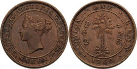 Ceylon
Victoria 1837-1901 Cent 1900. KM 92 Vorzüglich-prägefrisch