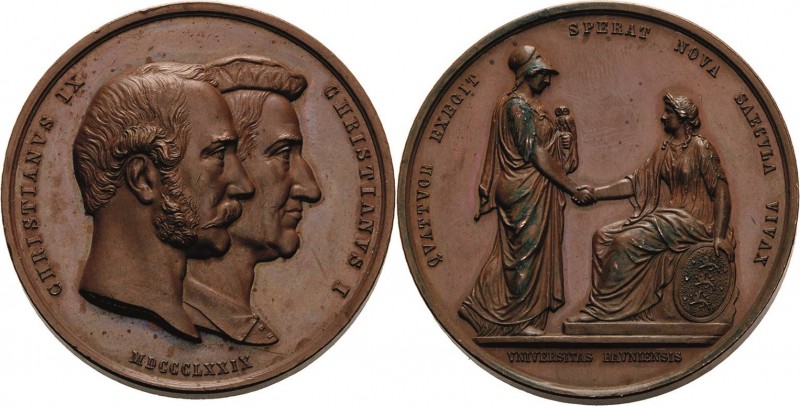 Dänemark
 Bronzemedaille 1879 (H. Conradsen) 400-Jahrfeier der Universität in K...