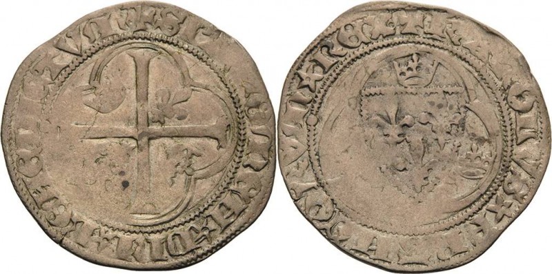 Frankreich
Karl VII. 1422-1461 Blanc à la couronne o.J. Tours Duplessy 519 Frie...