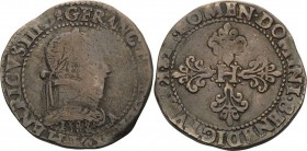Frankreich
Heinrich III. 1574-1589 Franc 1581, Bordeaux Duplessy 1130 Ciani 1427 Fast sehr schön