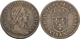 Frankreich
Ludwig XIII. 1610-1643 1/12 Ecu 1643, A-Paris Gadoury 46 Duplessy 1352 Droulers 126 Sehr schön