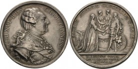 Frankreich
Ludwig XVI. 1774-1793 Silbermedaille 1770 (N. Gatteaux/Duvivier) Auf seine Hochzeit mit der habsburgischen Erzherzogin Marie Antoinette. B...