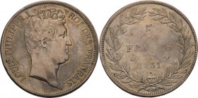 Frankreich
Louis Philippe 1830-1848 5 Francs 1831, MA-Marseille Gadoury 676 Davenport 89 Fast sehr schön/sehr schön