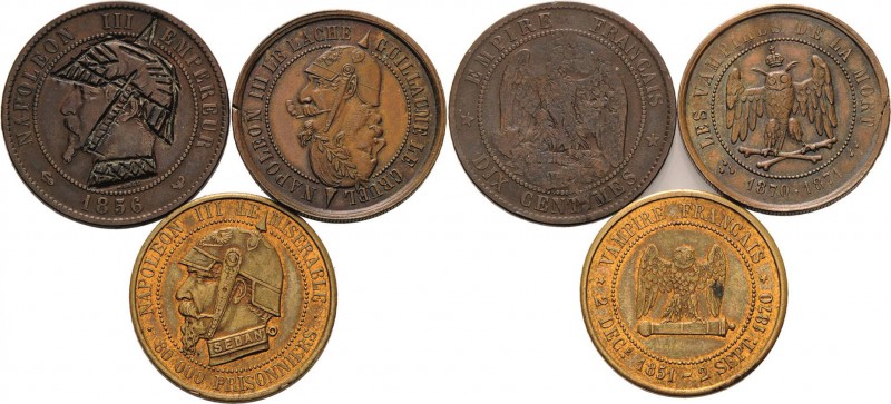Frankreich
Napoleon III. 1852-1870 Bronzemedaille o.J. Satirische Medaille. Dop...