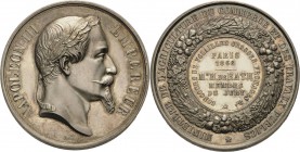 Frankreich
Napoleon III. 1852-1870 Silbermedaille 1866 (Barré) Preismedaille der Landwirtschafts- und Wirtschaftskammer des Wettbewerbs für Geflügel,...