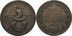 Frankreich
Dritte Republik 1870-1940 Bronzemedaille 1923 (unsigniert) 150-jähriges Bestehen der Akademie von Arras. Männlicher Genius hält Blumengirl...