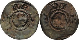 Ungarn
Béla III. 1172-1196 Brakteat Dreifacher Kopf nach rechts, BELA REX Huszár 200 0.26 g. Leichte Prägeschwäche, sehr schön-vorzüglich