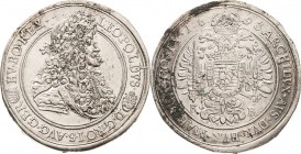 Habsburg
Leopold I. 1657-1705 Taler 1693, KB-Kremnitz Voglhuber 225/VI Huszar 1374 Davenport 3264 Revers leichte Belagreste, kl. Kratzer, sehr schön-...