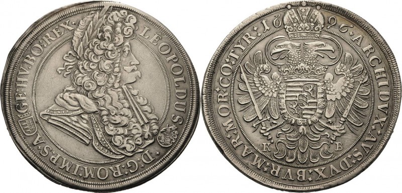 Habsburg
Leopold I. 1657-1705 Taler 1696, KB-Kremnitz Voglhuber 225/VI Davenpor...