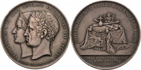 Kaiserreich Österreich
Ferdinand I. 1835-1848 Silbermedaille 1836 (L. Held/G. Loos) Auf seine Krönung zum König von Böhmen. Köpfe Ferdinands und sein...