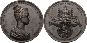 Kaiserreich Österreich
Ferdinand I. 1835-1848 Bronzemedaille 1836 (I. D. Boehm) Auf die böhmische Krönung. Brustbild der Kaiserin Maria Anna Carolina...