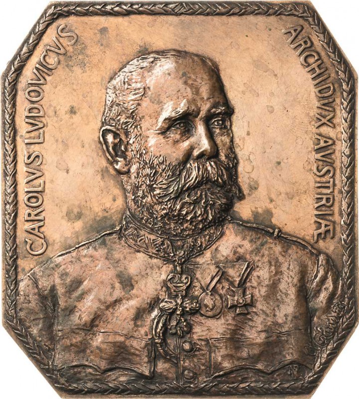 Kaiserreich Österreich
Franz Joseph I. 1848-1916 Einseitige Bronzegußplakette o...