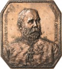 Kaiserreich Österreich
Franz Joseph I. 1848-1916 Einseitige Bronzegußplakette o.J. Auf seinen Bruder Erzherzog Karl Ludwig Joseph Maria von Österreic...