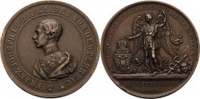 Kaiserreich Österreich
Franz Joseph I. 1848-1916 Bronzemedaille 1853 (J. Roth) Auf die Errettung des Kaisers vom Attentat. Brustbild nach links / Sch...